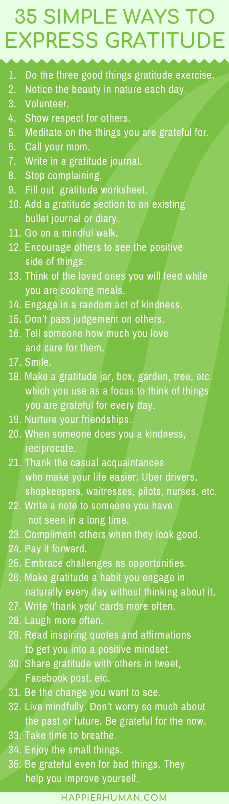 Here are a few simple ideas on how you can express gratitude. #gratitude #happiness #selfcare #selfhelp #selflove #inspiration #motivation #mentalhealth #confidence #selfimprovement