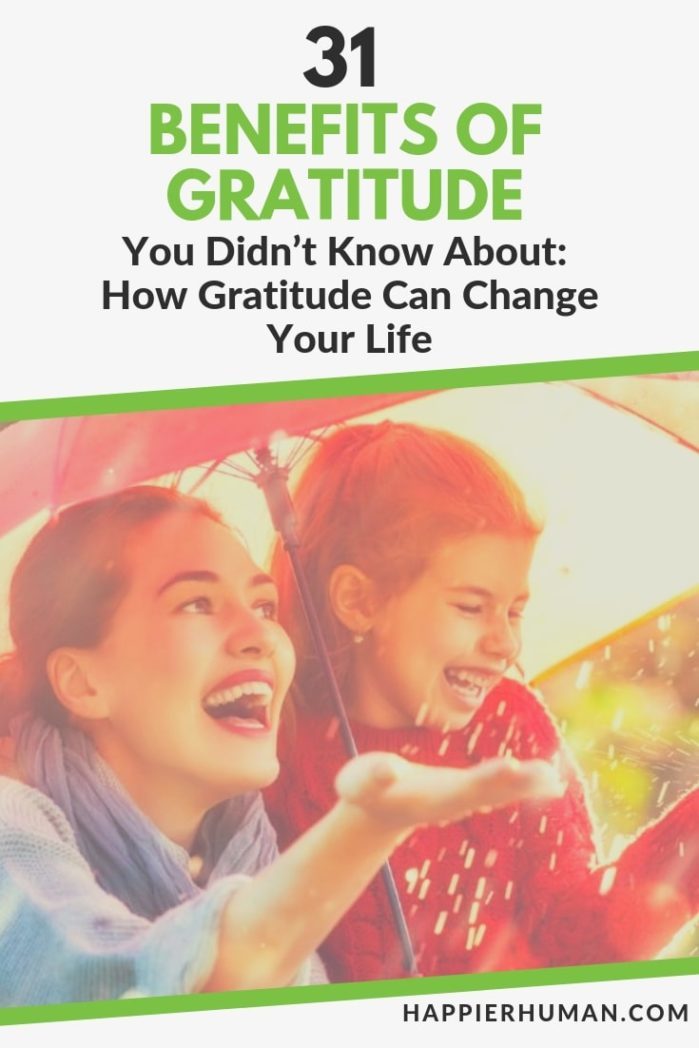 Benefits Of Gratitude Chart