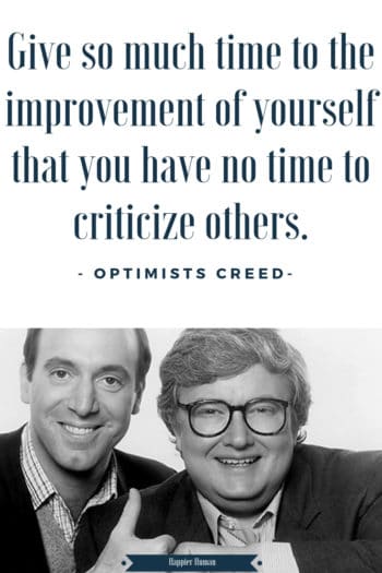 Optimist Creed - Don't criticize others. | self improvement