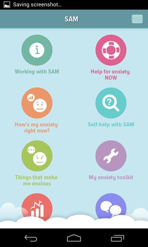 Self-Help for Anxiety Management (SAM) equips users with information, helpful resources, guidance, and 25 self-help tools to help find the most effective way for people to manage their anxiety.