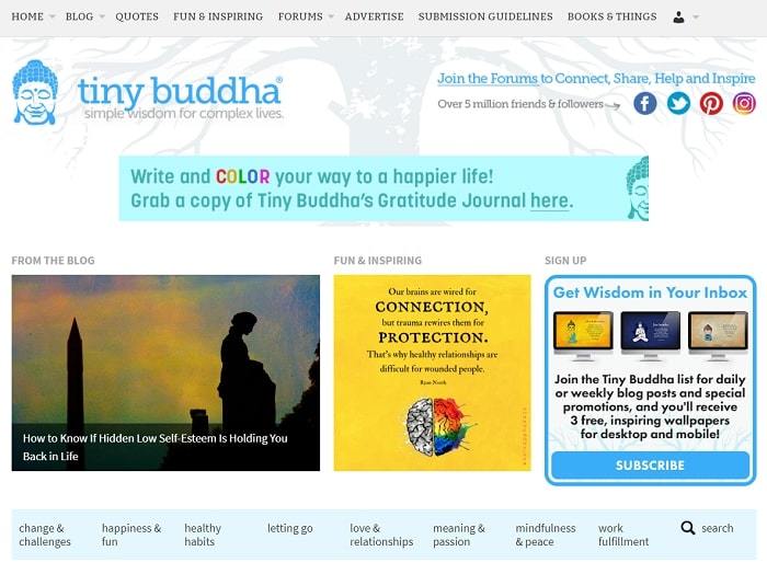 tiny buddha blog | the blissful mind blog | how to start a mindfulness blog