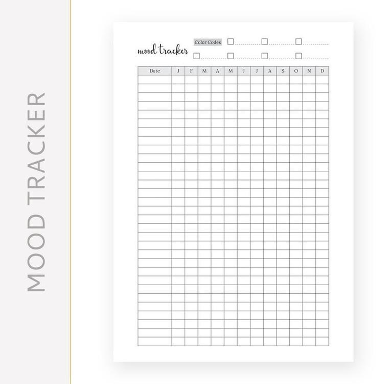 Free Mood Tracker Printable Printable Word Searches