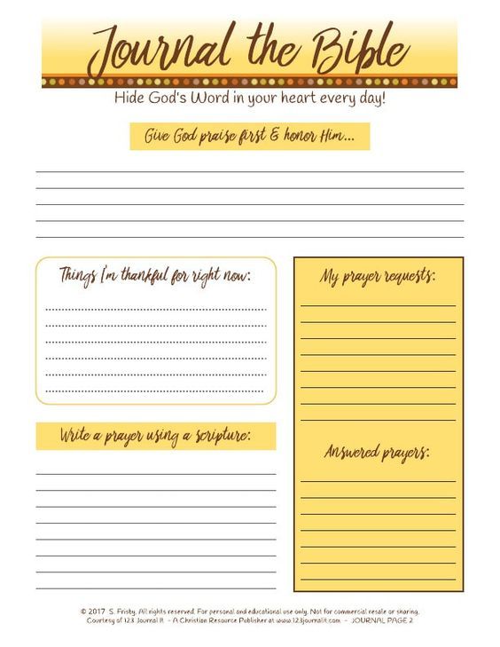 Bible Journaling Printables - Printable World Holiday