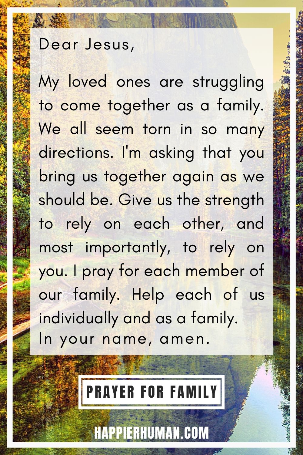 prayer for family strength | prayers for you and your family | prayers for you and your family