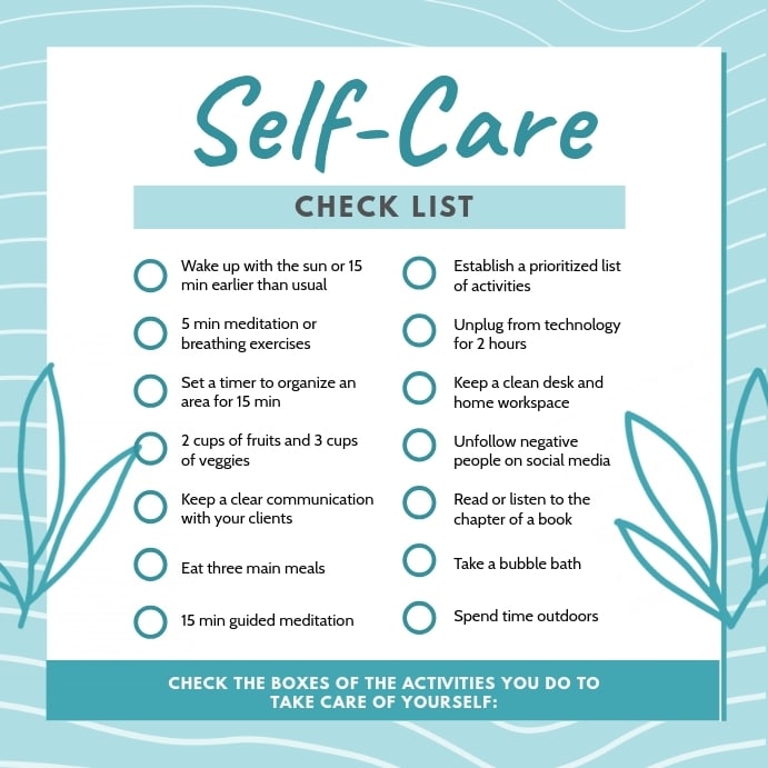 11 Self Care Checklists to Take Care of Your Daily Needs Happier Human