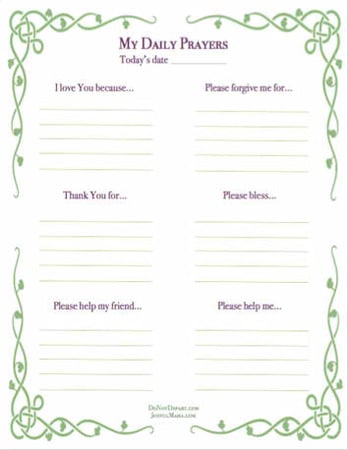 15 Printable Prayer Journal Templates for 2021 - Happier Human