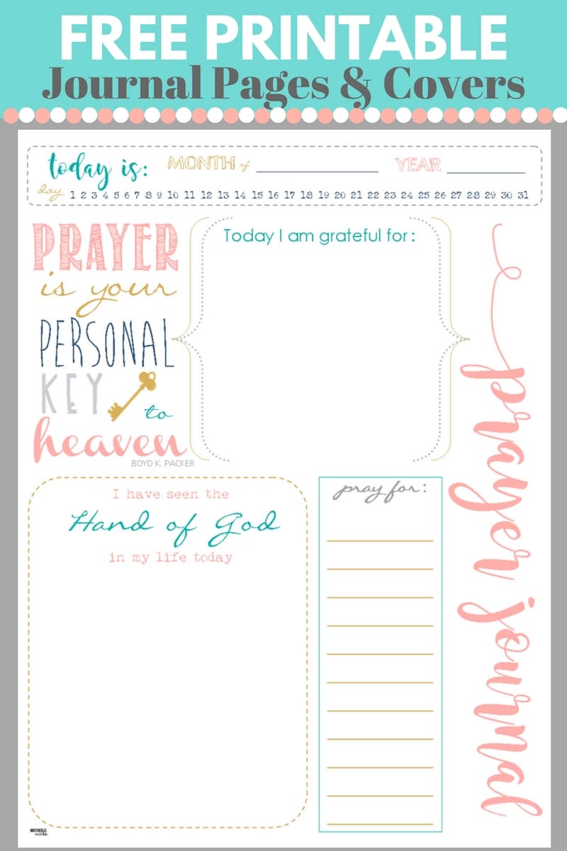 mothers niche | prayer journal app | blank prayer journal pages