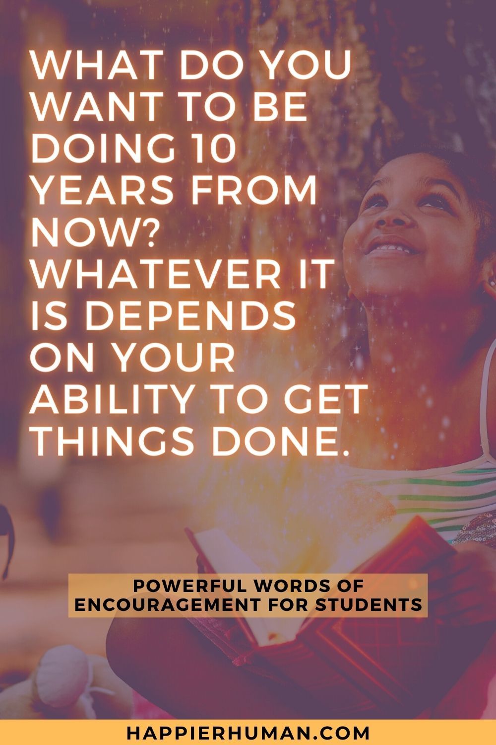 What do you want to be doing 10 years from now? Whatever it is depends on your ability to get things done. | encouraging words for students during this time | motivational quotes for students studying