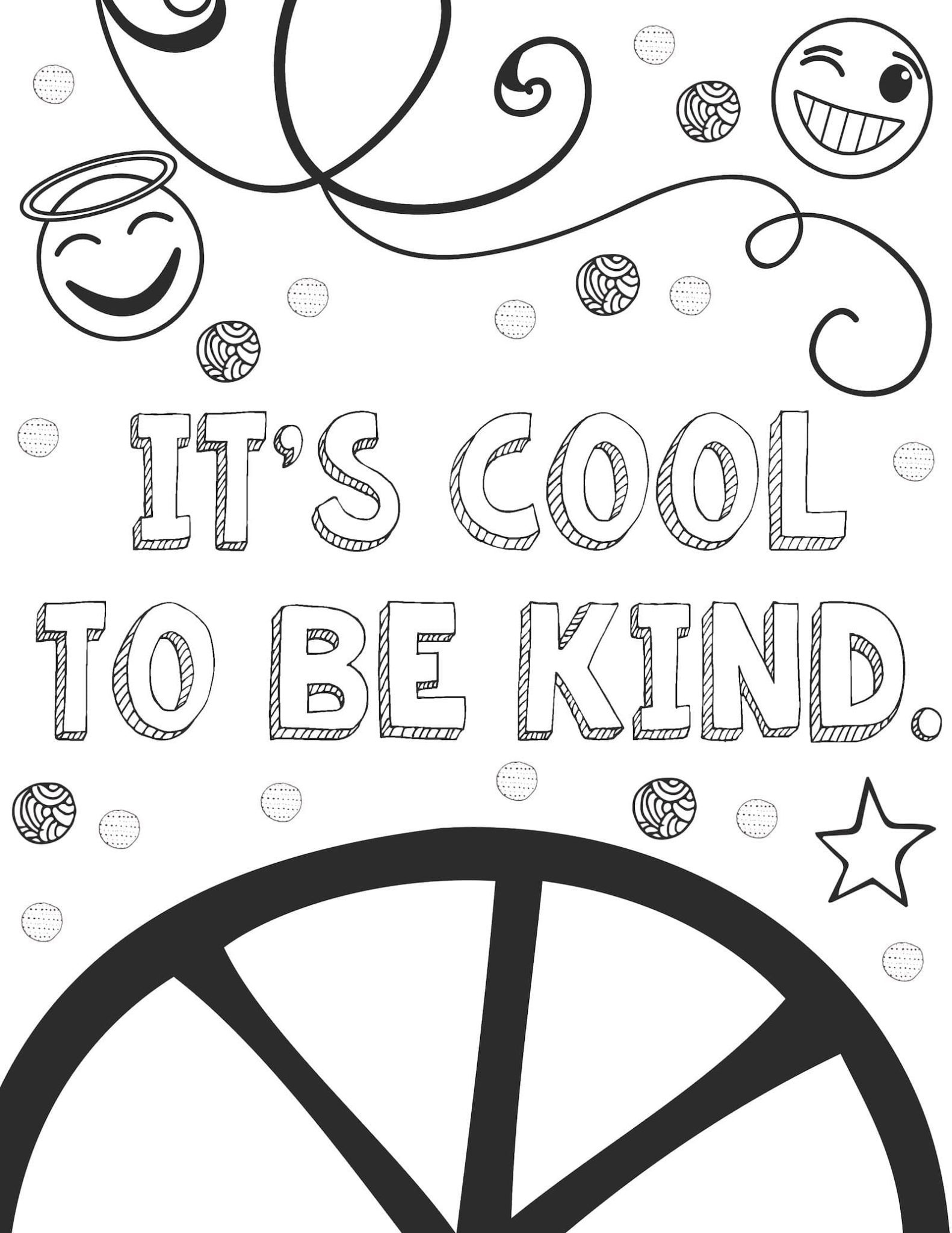 25 Printable Kindness Coloring Pages for Children or Students - Happier