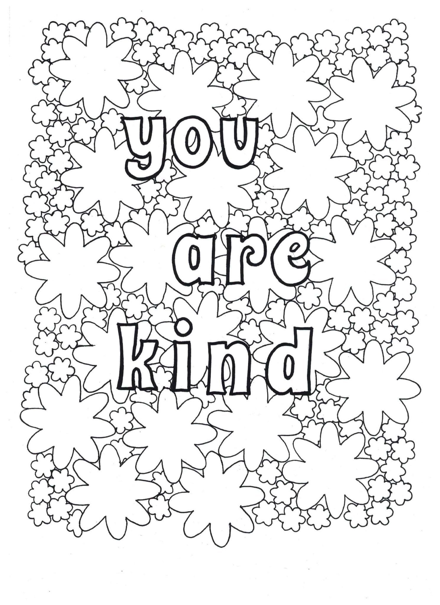 kindness coloring pages pdf | throw kindness like confetti coloring page | kindness quotes