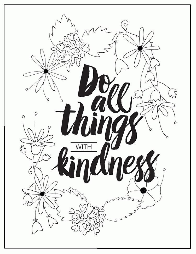 17+ Coloring Page Kindness Pics