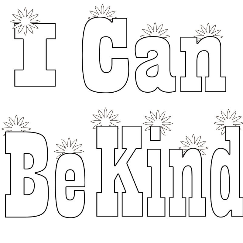 25 Printable Kindness Coloring Pages for Children or Students - Happier