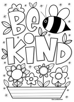 teachers pay teachers3 | free printable be kind coloring pages | kindness week coloring pages