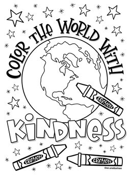 25 Printable Kindness Coloring Pages for Children or Students - Happier