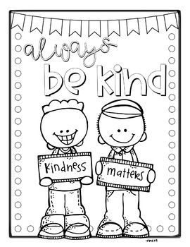 25 Printable Kindness Coloring Pages for Children or Students - Happier ...