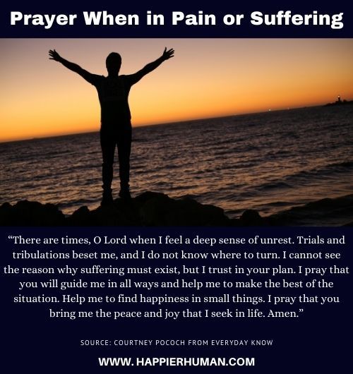 Prayer When in Pain or Suffering | prayer for happiness and contentment | happiness prayer quotes