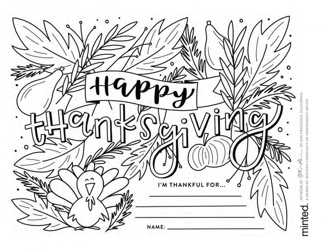 gratitude quotes | give thanks coloring page printable | doodle art alley