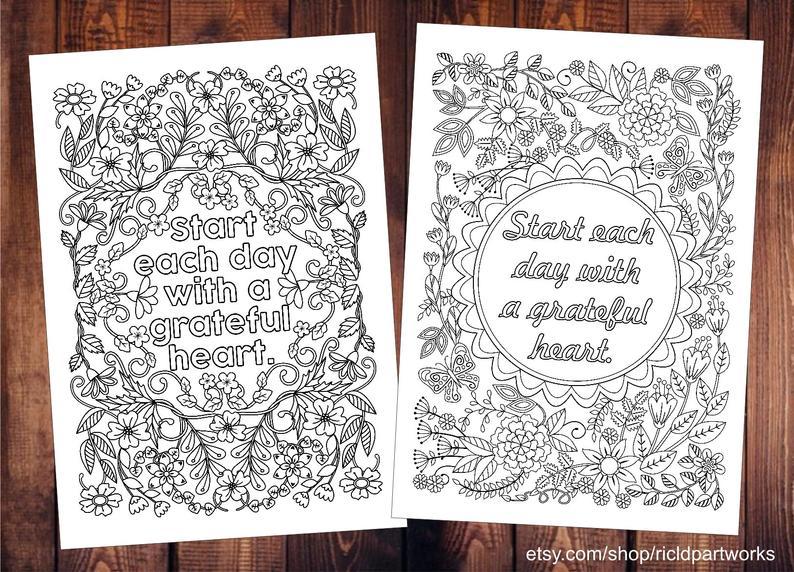 free gratitude coloring pages | dont give up coloring page | be happy colouring pages
