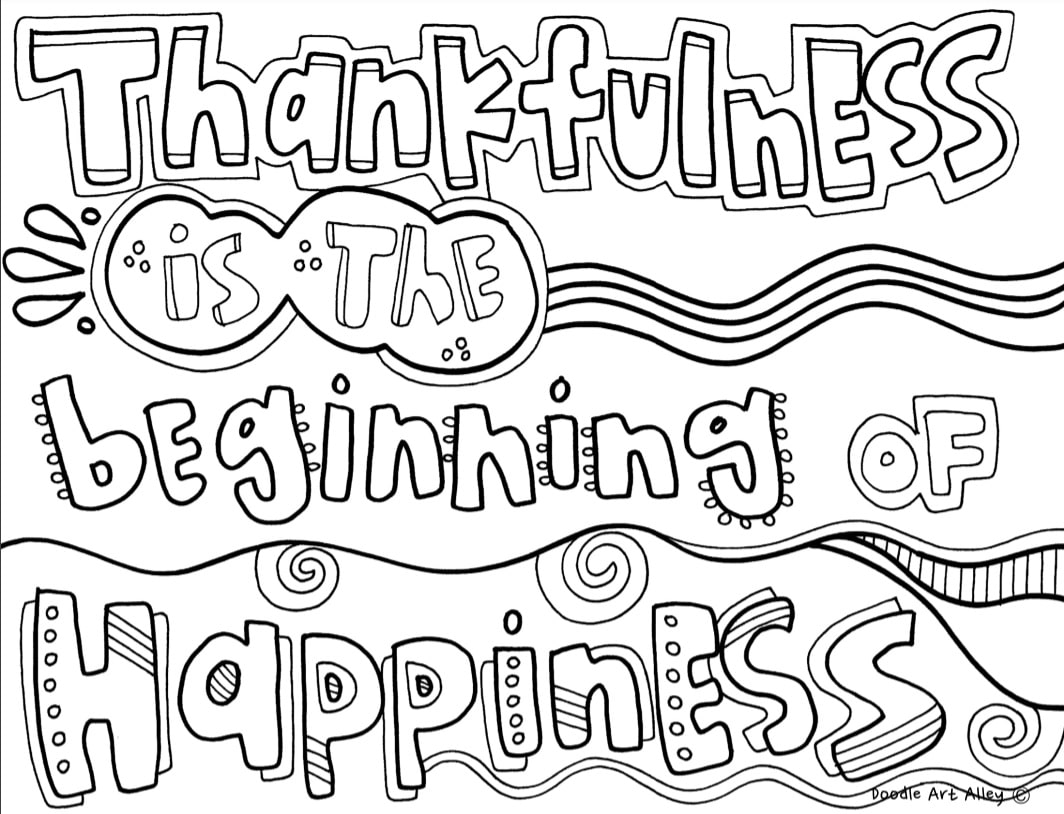 gratitude coloring pages printable | operation gratitude coloring pages | gratitude quotes coloring pages