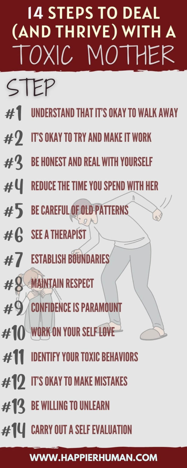 14 Steps to Deal and Cope with a Toxic Mother Happier Human