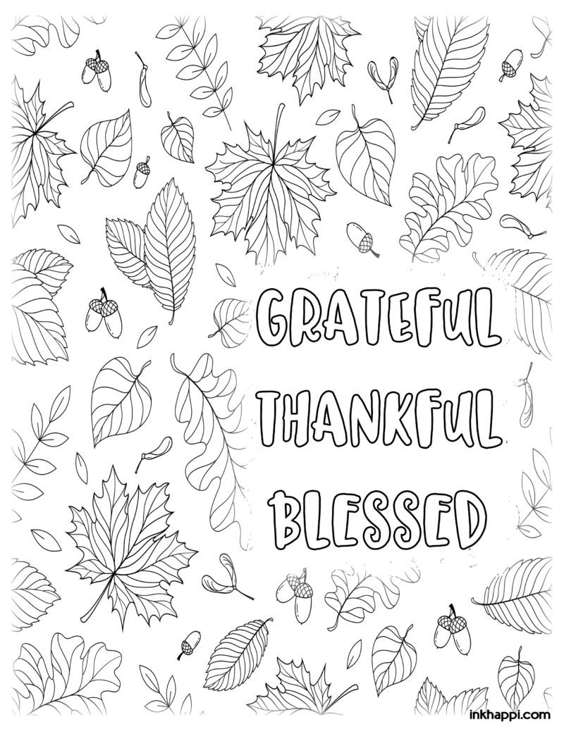 20 Printable Gratitude Coloring Pages to Show Thankfulness ...