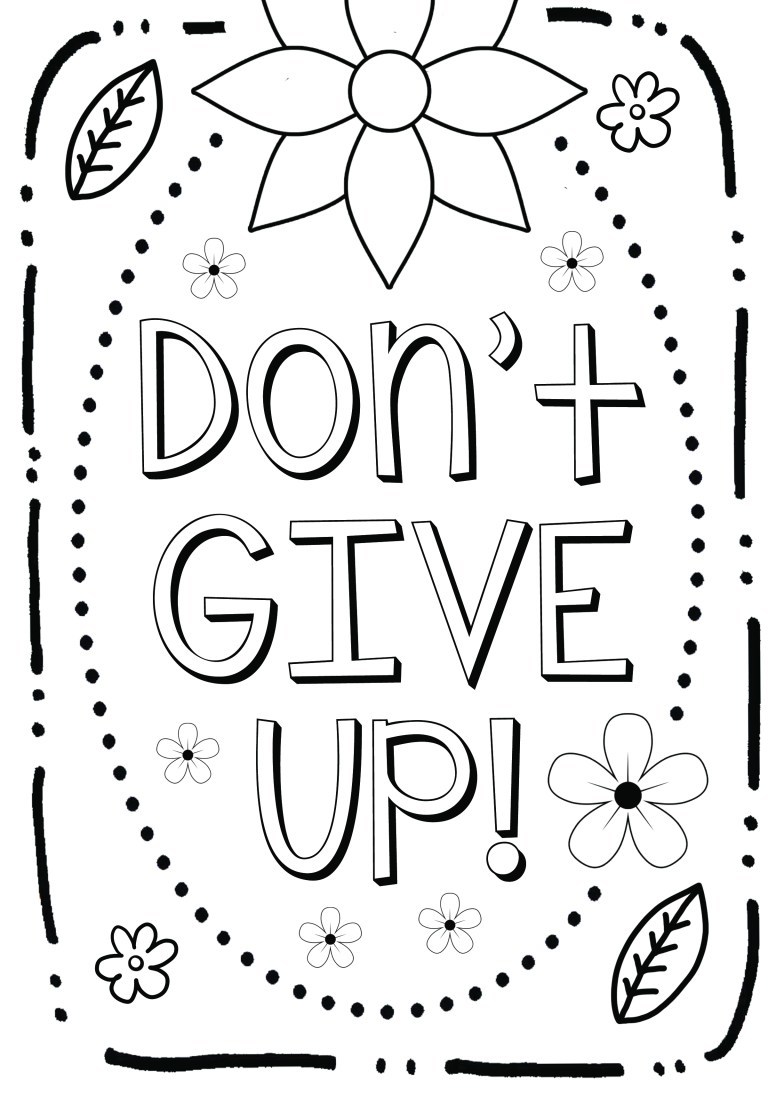 Inspirational Quotes Coloring Sheets