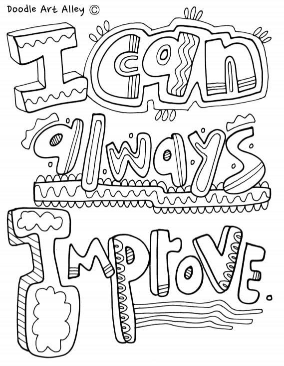 positive attitude coloring pages | encouraging words coloring pages | uplifting coloring pages