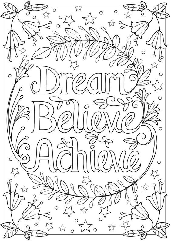 free positive affirmation coloring pages pdf | encouraging words coloring pages | uplifting coloring pages