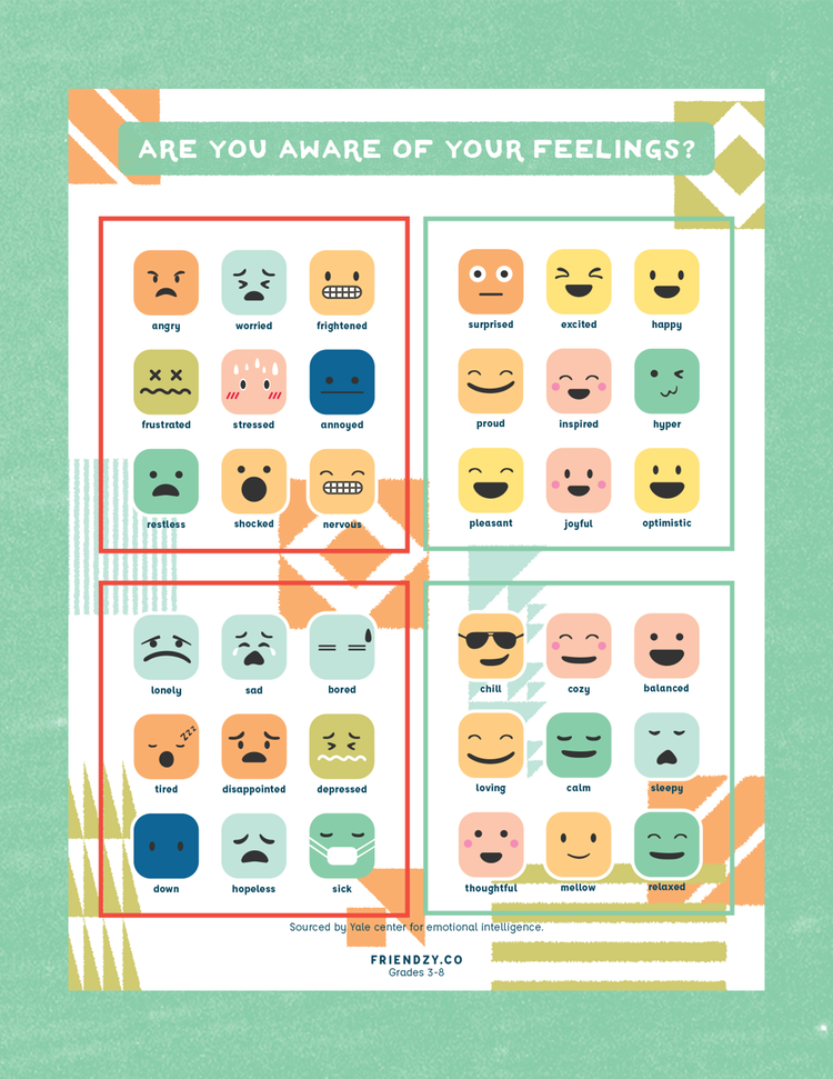 feelings chart printable | simple feelings chart | feelings chart pdf printable