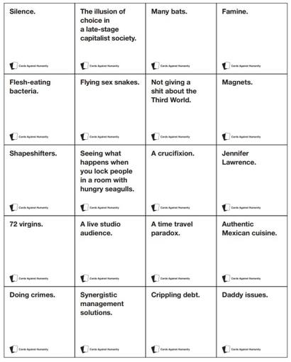 15 Printable Board Games for Adults - Card Against Humanity 410x510 