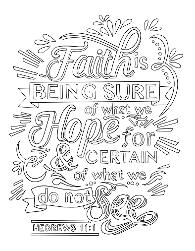 What Faith Means | bible verse coloring pages for adults pdf | free printable faith coloring pages