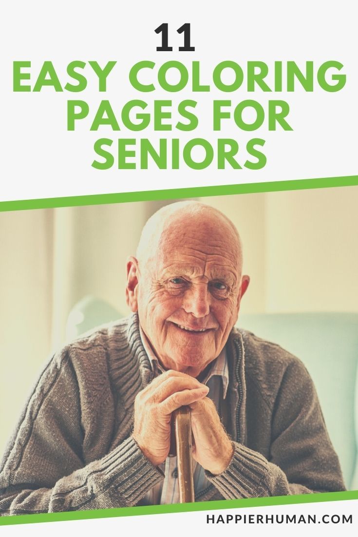 11 Easy Coloring Pages for Seniors in 2022 - Happier Human