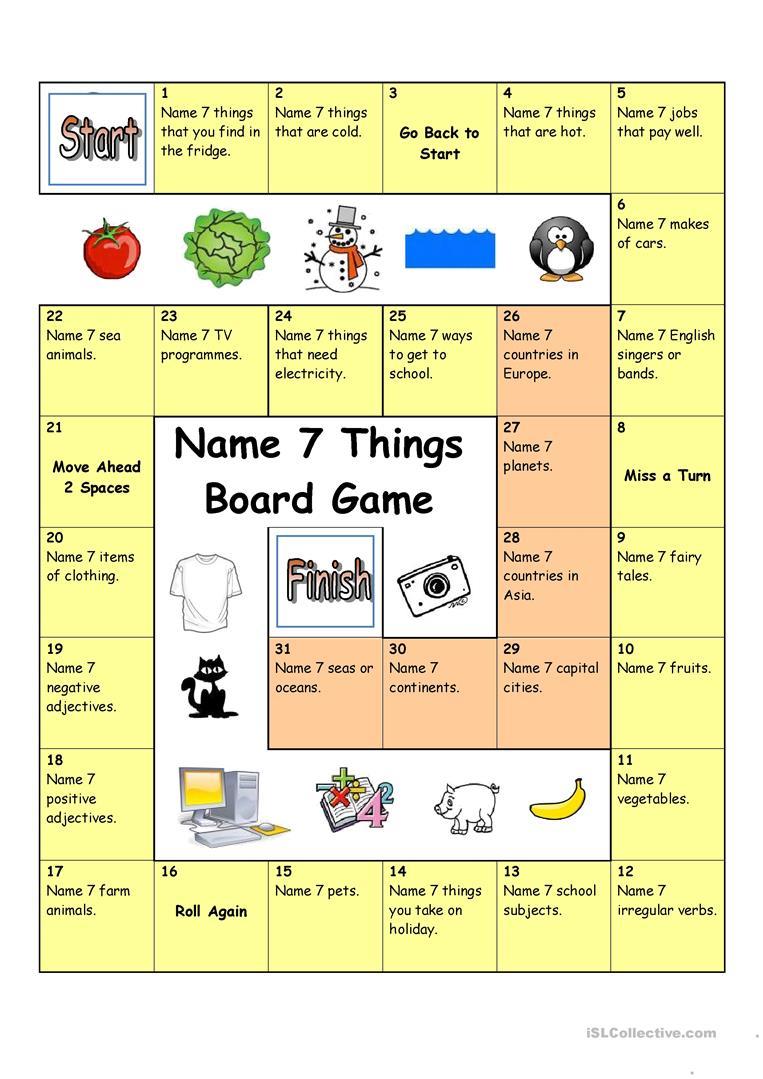 printable card games for adults pdf | printable games for adults pdf | Name 7 Things