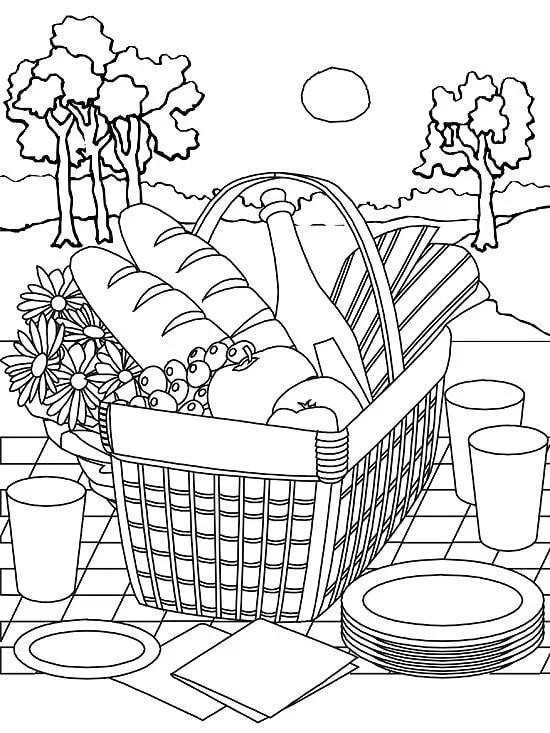 Summer Picnic | coloring book for seniors with dementia | is colouring good for seniors