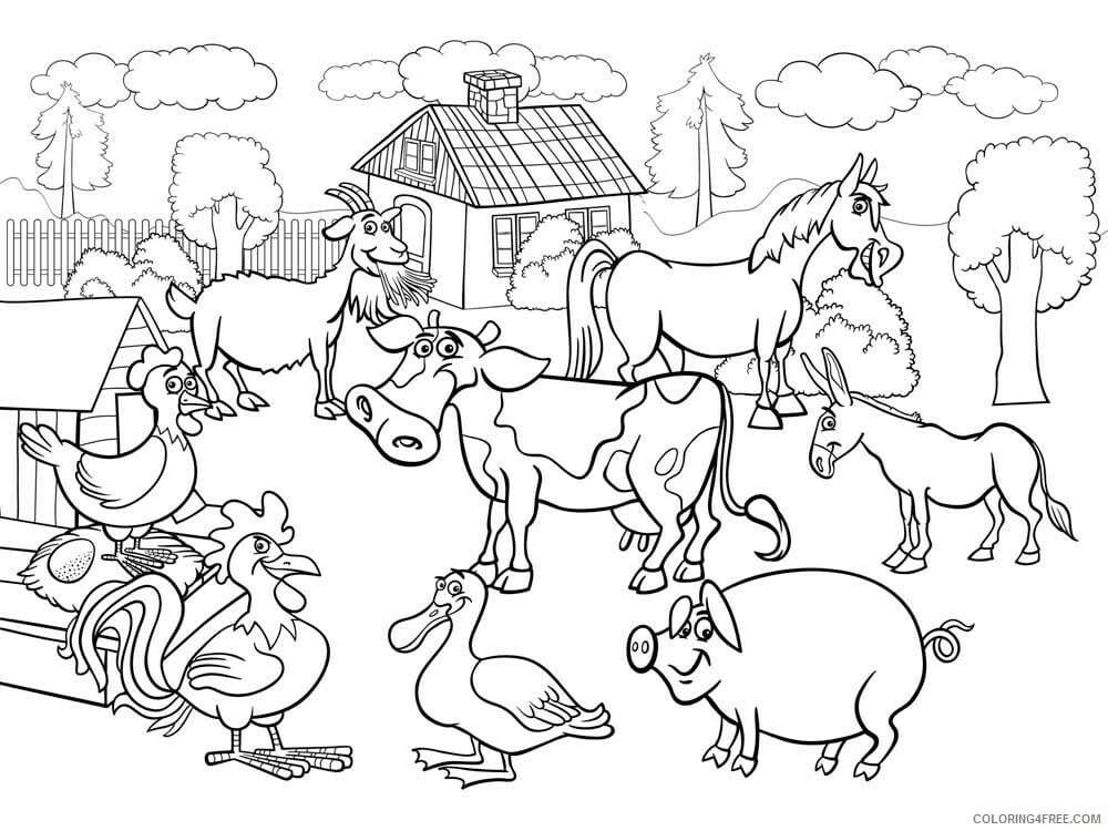 Family Picture | farm animals coloring pages for preschool | printable pictures of farm animals in color