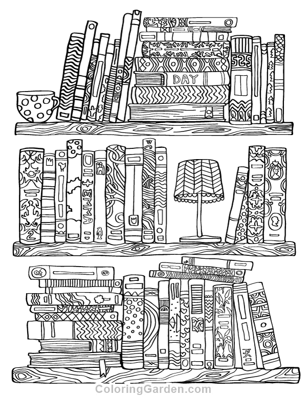 Bookshelf for the Bookworms | coloring pages halloween | coloring pages princess
