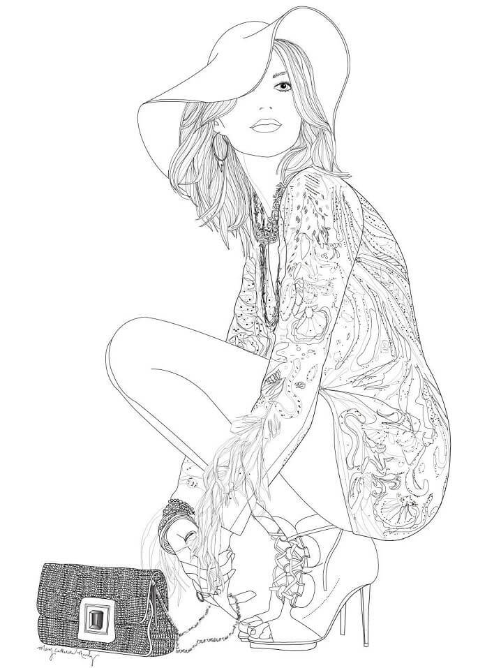 Cool Teenage Girl | coloring pages disney | coloring pages for adults