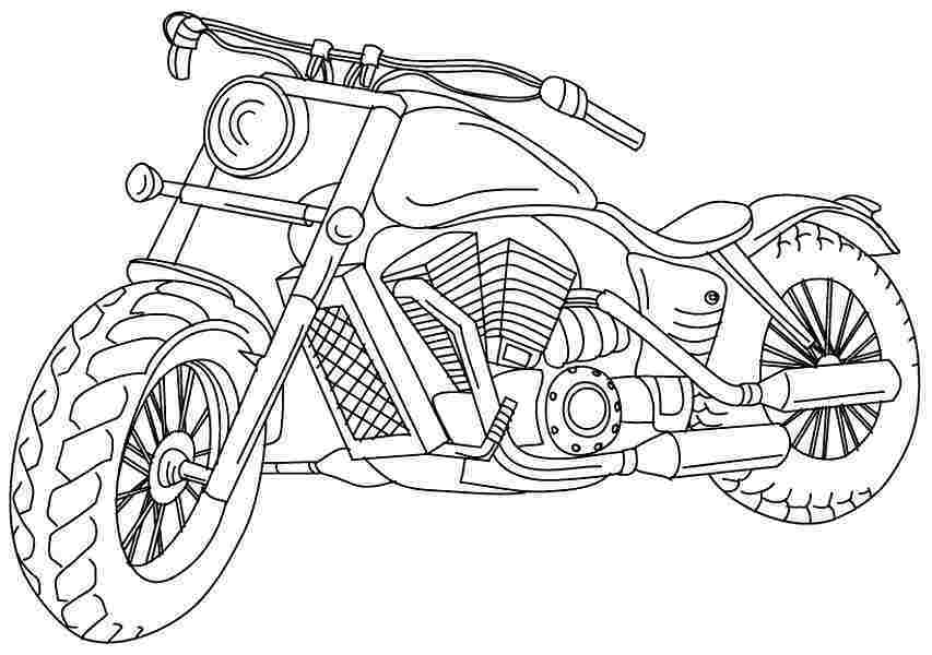 Cool Motorcycle | preschool coloring pages pdf | free coloring pages pdf format