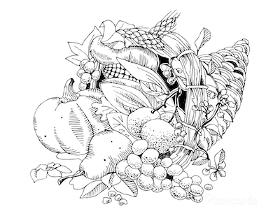 Food Harvest | fall coloring pages for adults pdf | fall coloring pages for 2nd graders