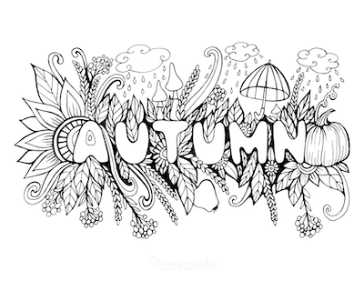 Autumn is Love | fall coloring pages for toddlers | fall coloring pages pdf
