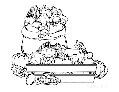 Fall Harvest | fall coloring pages to print out | fall coloring pages for adults pdf