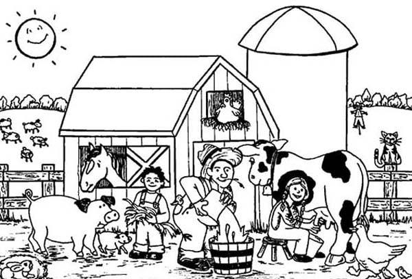 Farm with the Fam | printable farm animal coloring pages for preschoolers | free printable baby farm animal coloring pages