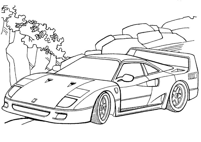 Awesome Sports Car | online coloring pages | coloring pages for adults