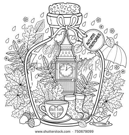 Autumn in a Bottle | fall coloring pages for adults pdf | fall coloring pages simple