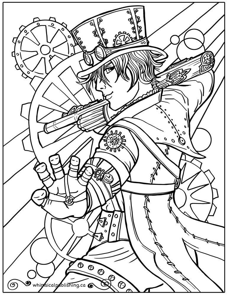Handsome Man in Action | coloring pages for teenage girl pdf | coloring pages for adults