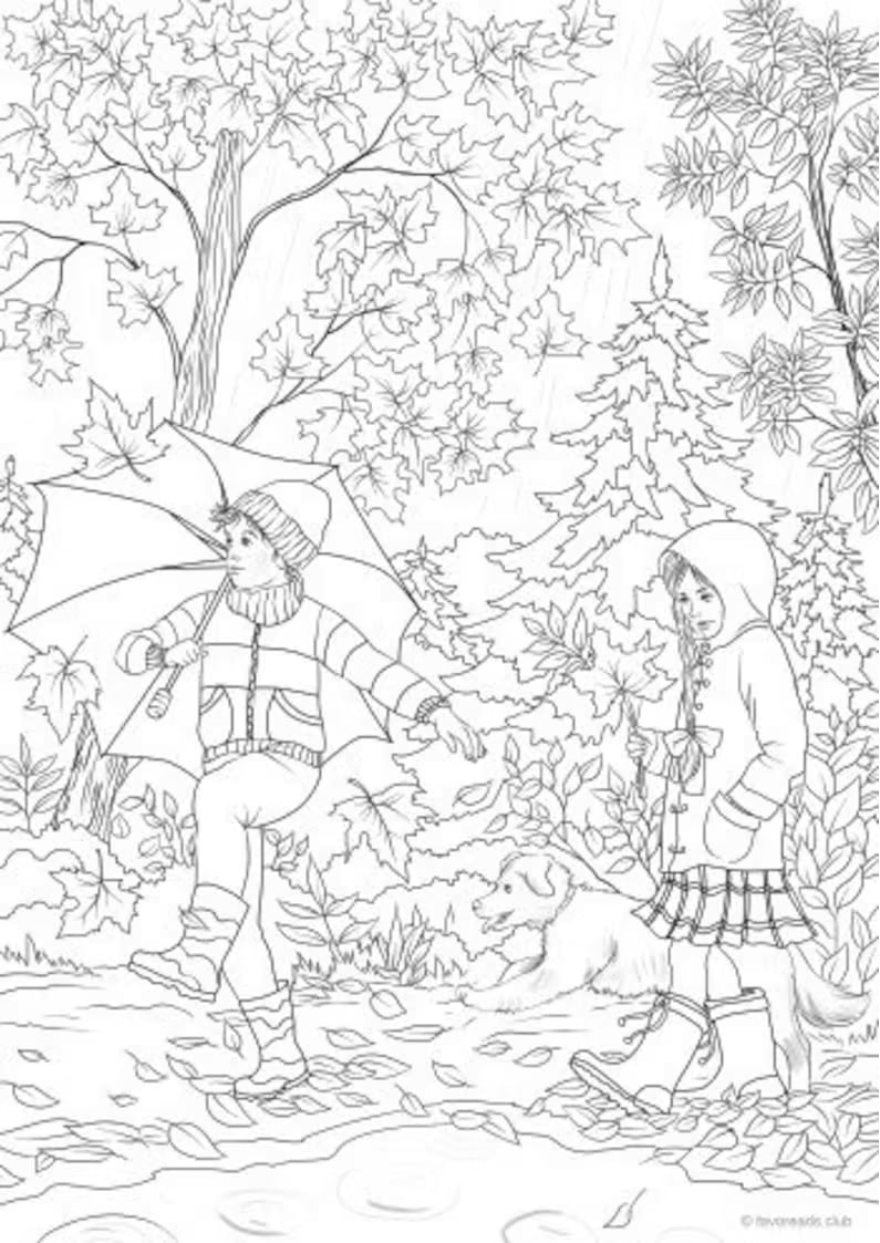 images of fall leaves coloring pages | big fall leaves coloring pages | fall leaves and pumpkins coloring pages