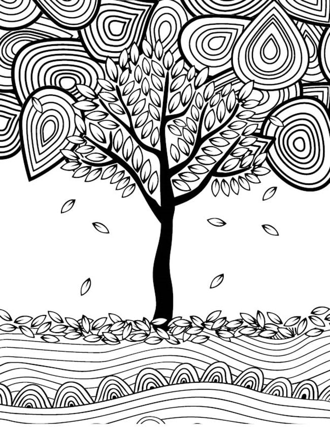 fall leaves clip art coloring pages | free printable fall leaves coloring pages | falling leaves coloring pages