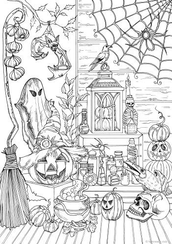 65 Free Halloween Coloring Pages For Adults In 2021 Happier Human