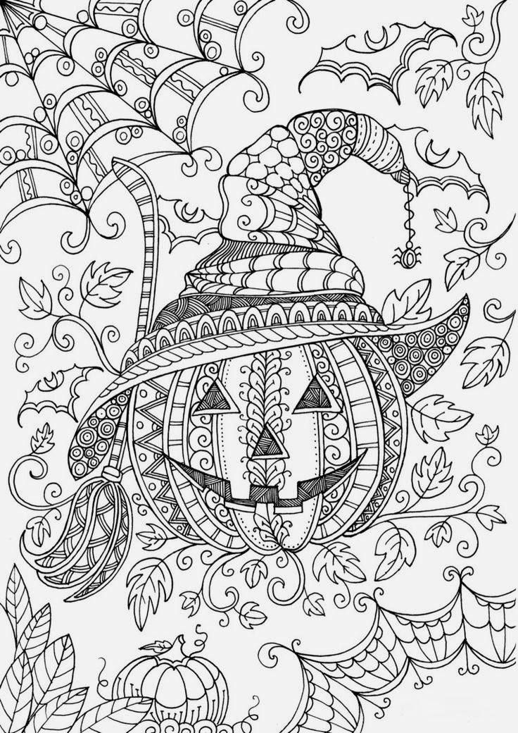Pumpkin Mandala | printable halloween coloring pages for adults pdf | halloween themed coloring pages for adults