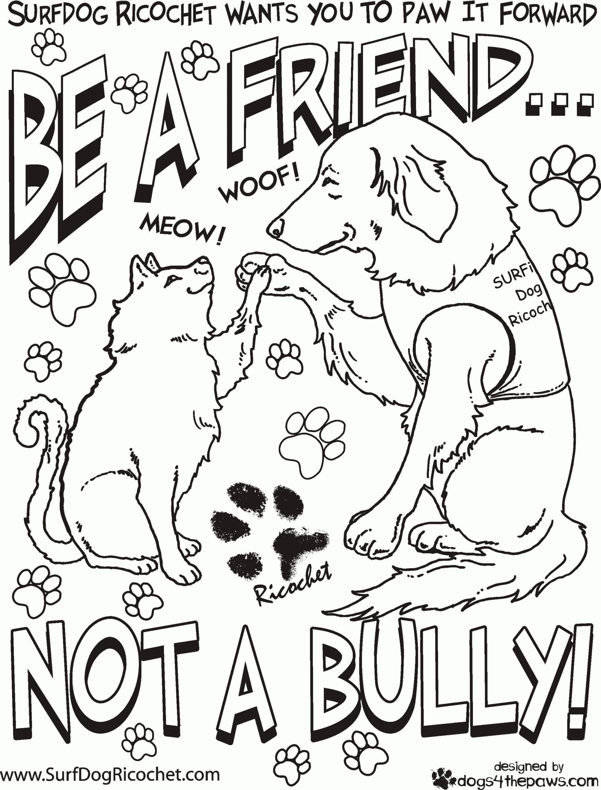 Be a Friend Not a Bully | Coloring Home | coloring pages for kids disney